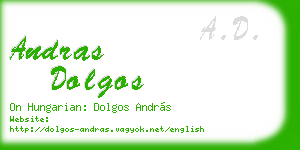 andras dolgos business card